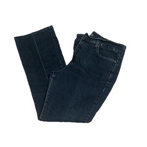 Nine West Jeans women 14 Indigo Denim Casual Comfy Straight Leg Iron Seam Front